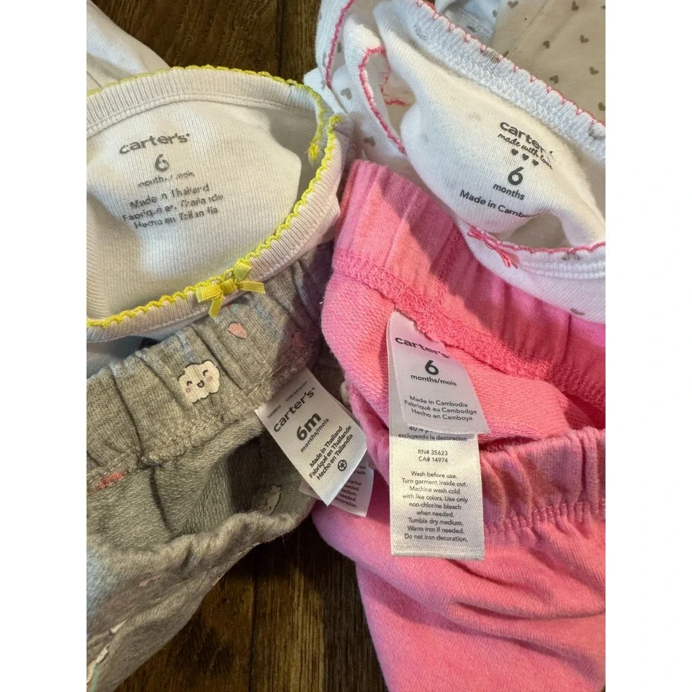 Carter's Baby Girl 6 Months Clothes Outfits Shorts Shirts Tees Summer Sunshine